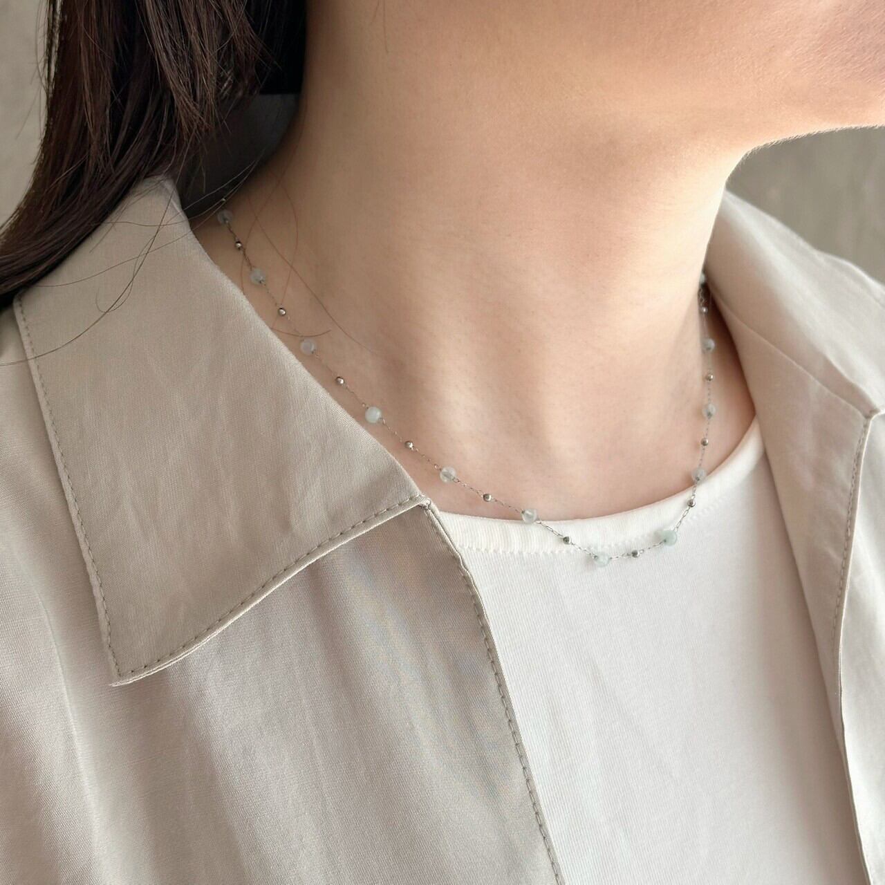 【SELECT】サージカルステンレス 天然石 ネックレス