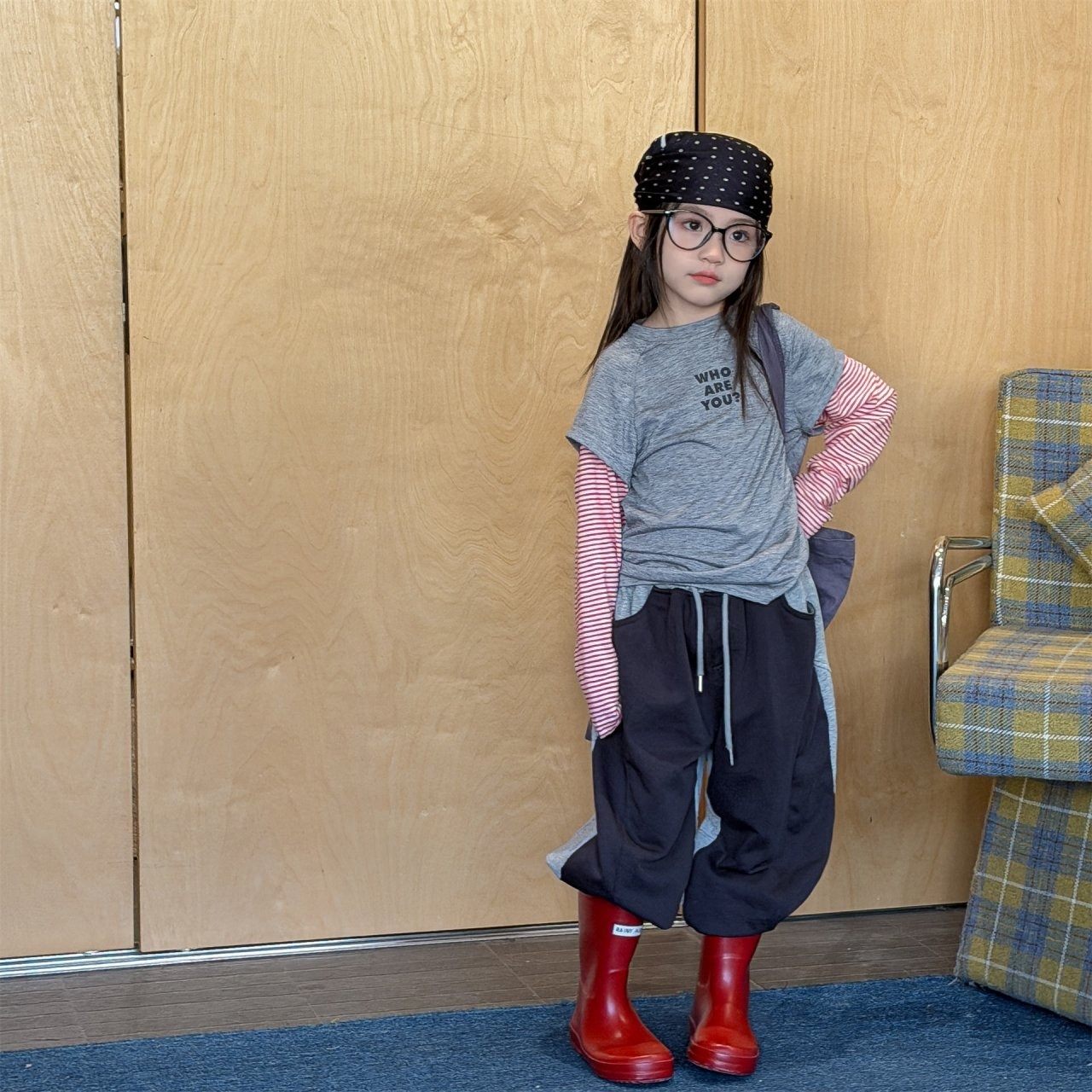[bdiary] Who Are You Dangara Layered Tee Shirt / [비다이어리] 후아유단가라레이어드티셔츠