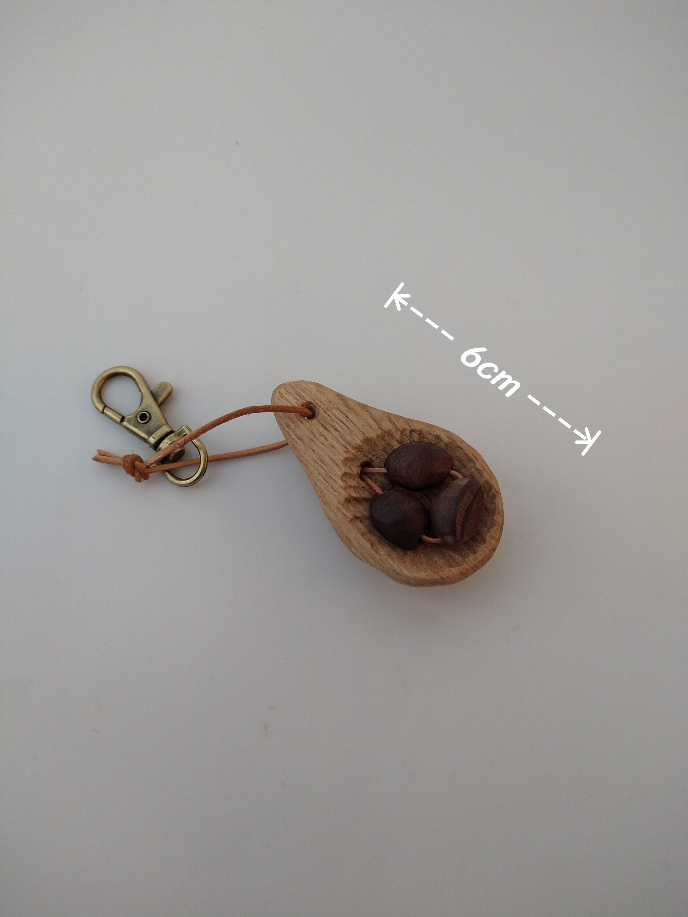 木さじ付 コーヒー豆キーホルダー | seki omocha