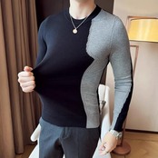 slim block sweater 00238