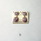 クリスタルビジューフラワーピアス／イヤリング