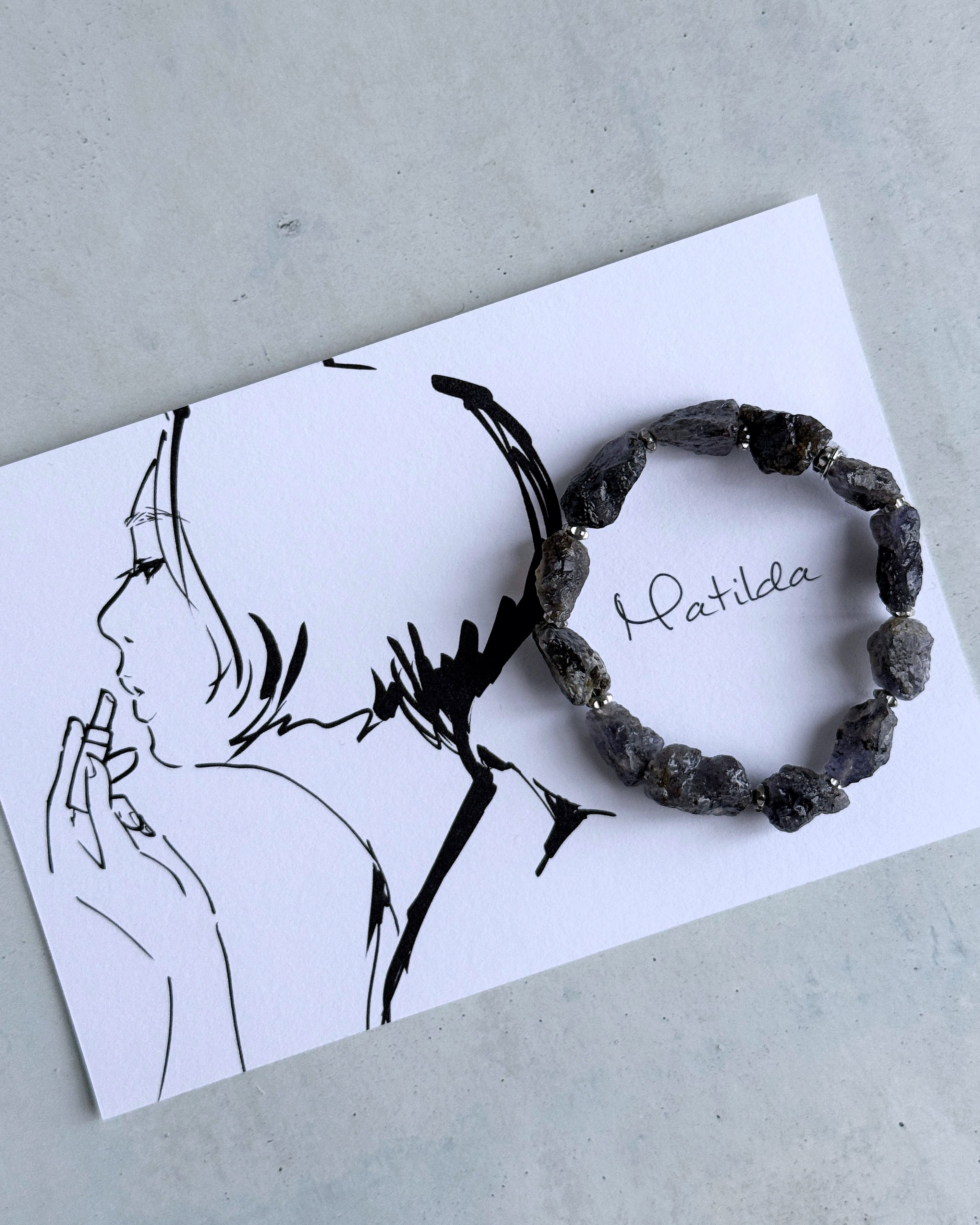rough rock bracelet(アイオライト)