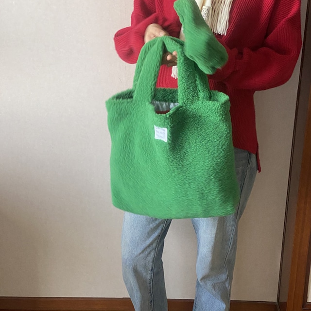 【BAG】韓国風レトロピュアカラーふわふわバッグセット