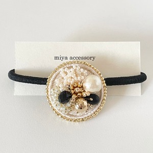 miya accessory　MORIMORIヘアゴム［白］