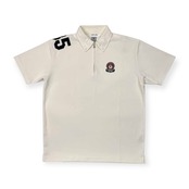 CAPTAIN SANTA キャプテンサンタ ナンバリング ワッペン ドライメッシュ ハーフジップ BD 半袖 ポロシャツ サイズ XL /ホワイト