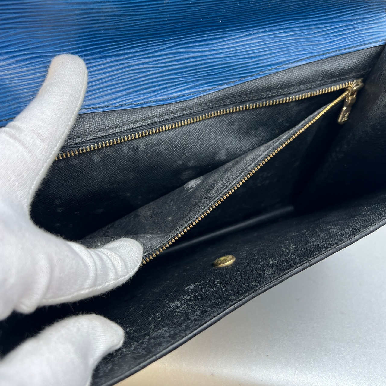 LOUIS VUITTON ルイヴィトン エピ モンテーニュ27 M52655 レザー ハンドバッグ ブルー A-9876