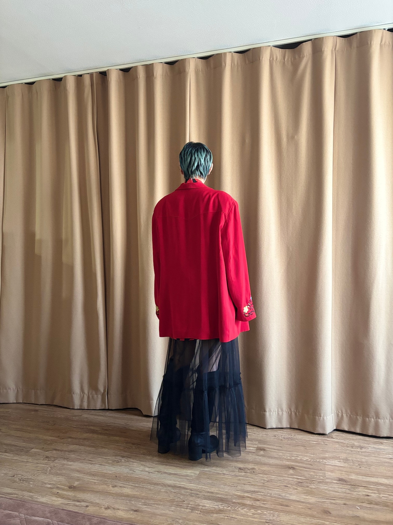 STUDIO WEST floral embroidery jacket-4489-1