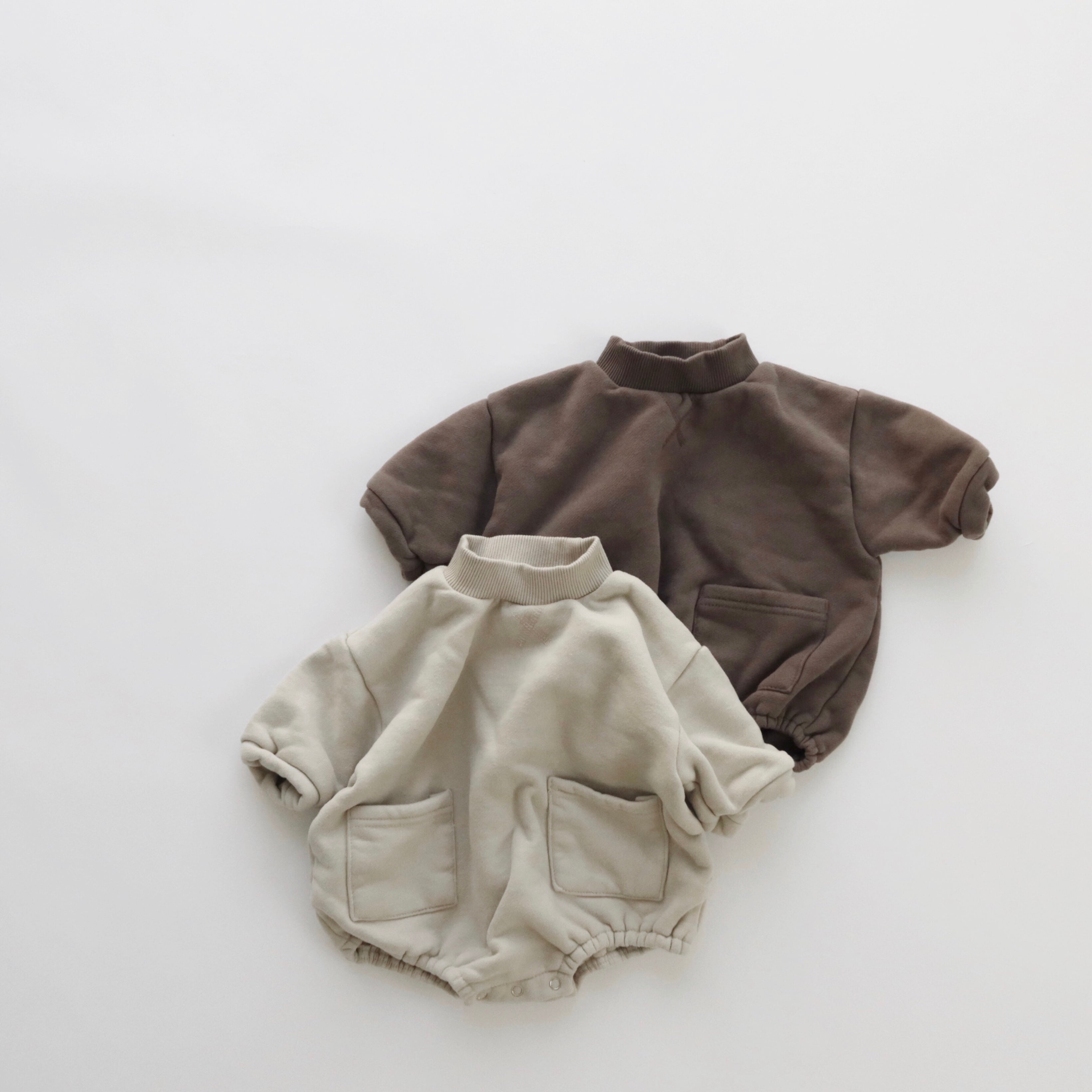 ポケットスウェットロンパース(裏起毛