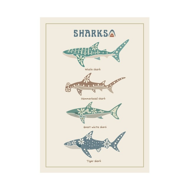 [art poster] sharks（在庫限り）