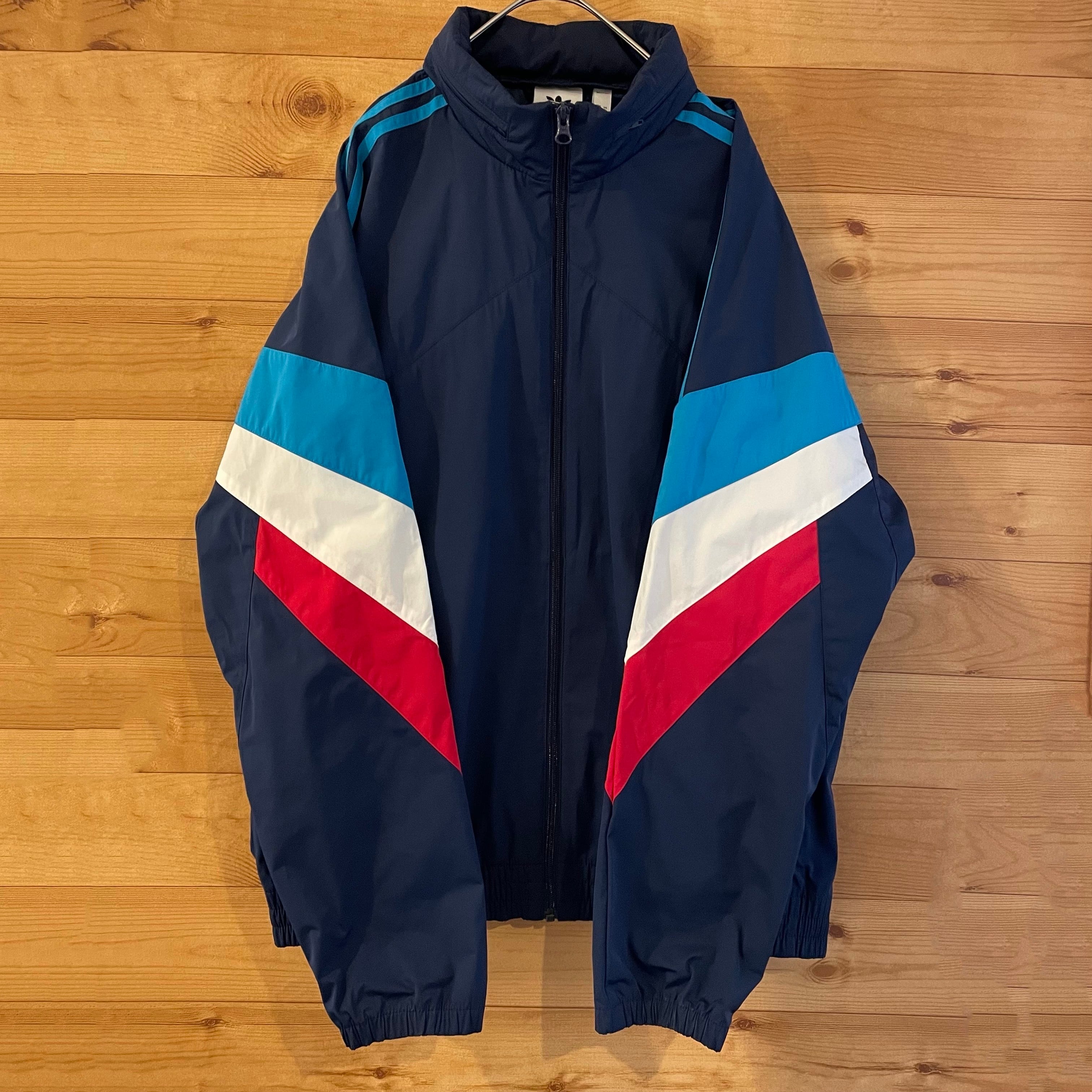 【ADIDAS】アディダス 80s ナイロンJKT トリコカラー バックロゴ