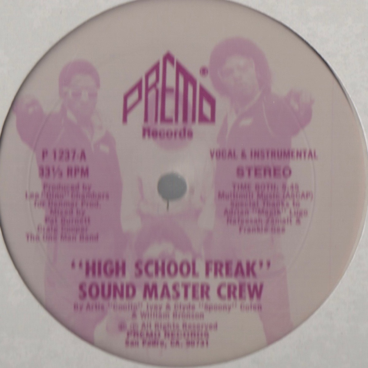 12inch】Sound Master Crew / High School Freak / What Cha Gonna Do 