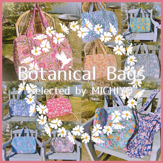 《Botanical Boston Bags ⑪》Beige × Pink