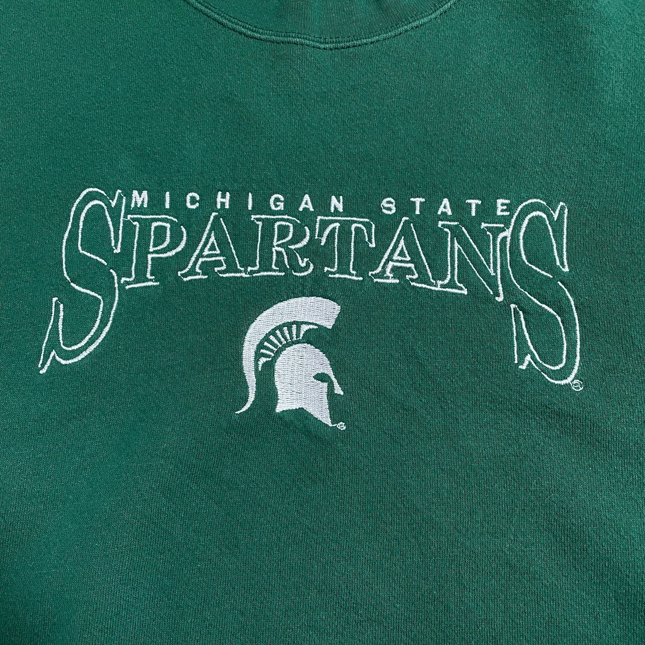 【USA古着】カレッジ ミシガン州立大学 スパルタンズ MICHIGAN STATE SPARTANS 刺繍ロゴ スウェット トレーナー