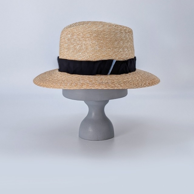BD-BF107 Straw Round Fedora - NAT/BLK