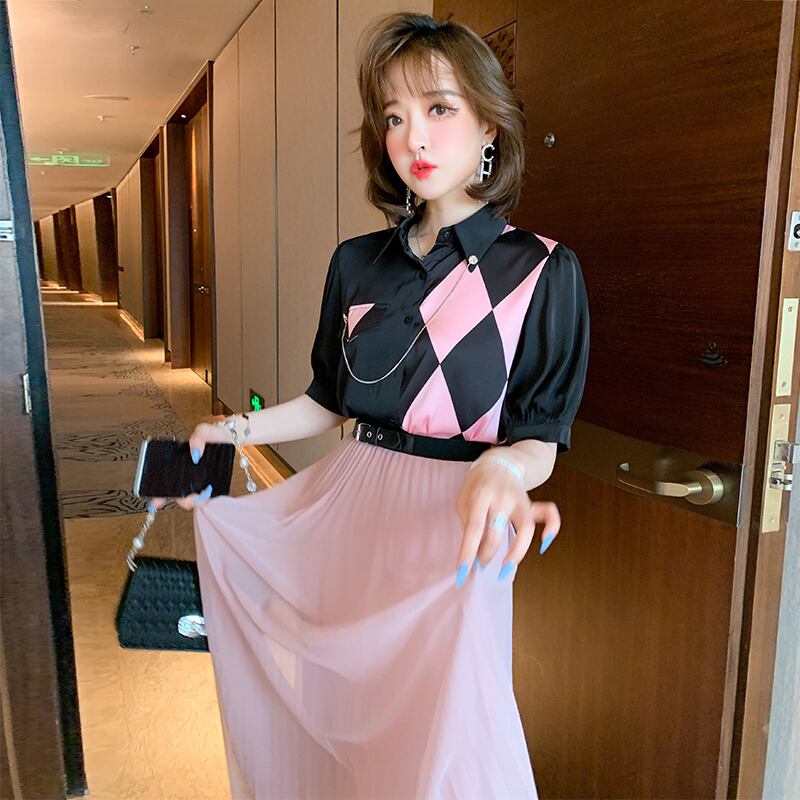 カラープリント柄チェーン シャツ オータム 秋物 MIUCO89817895607