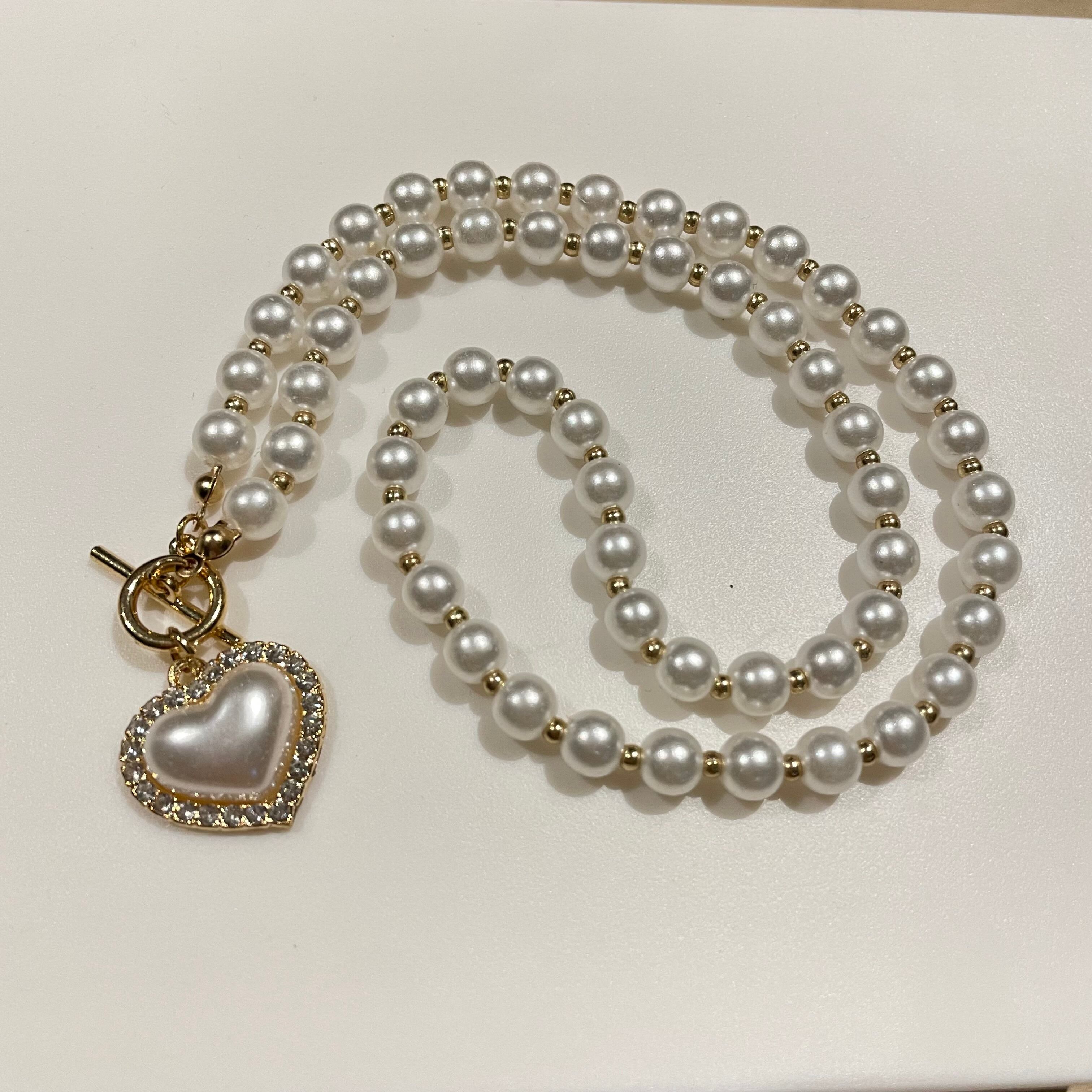 ももた emiru ハート パール ネックレス 限定 非売品 レア ももた emiru ハート パール ネックレス 限定 非売品 レア