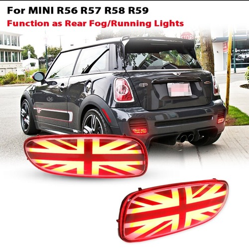 リアフォグランプ ミニ MINI R56 R57 R58 R59 ユニオンジャック LED ハッチ コンバーチブル クーペ ロードスター