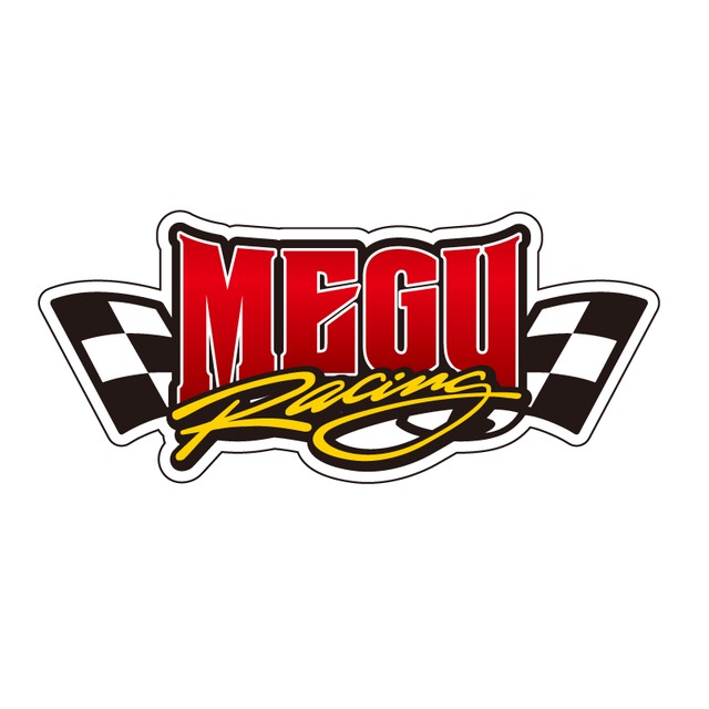 碧志摩メグ 　MEGU Racing LOGO ステッカー【大　1枚組】