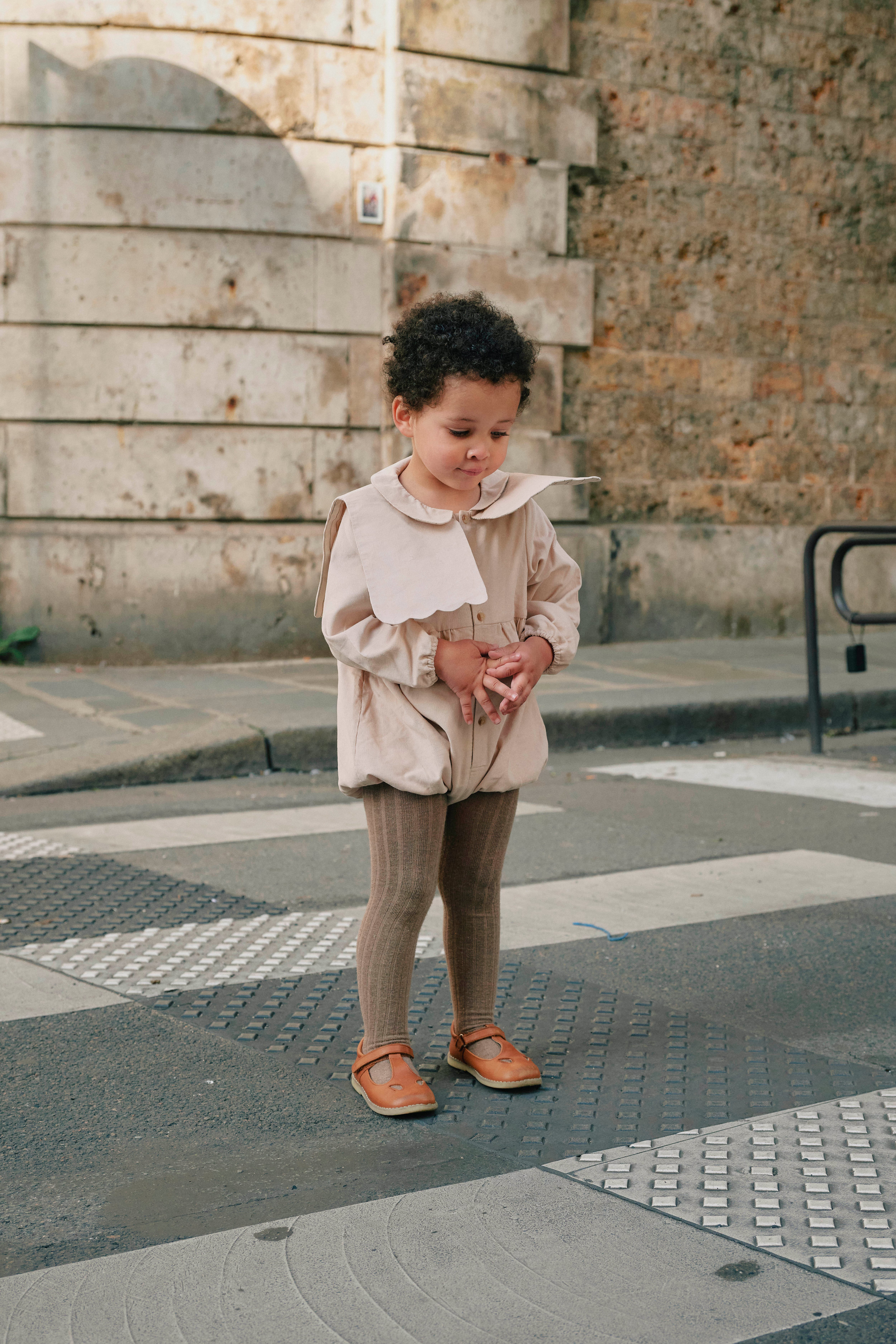 【予約/送料無料】Romper SORBONNE- velvet beige  / Maison Marelle