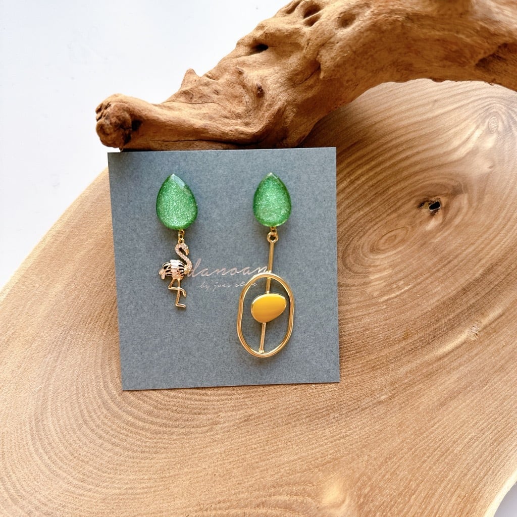 Pierce NO.1-2045″フラミンゴとラメのピアス | Joe's Style