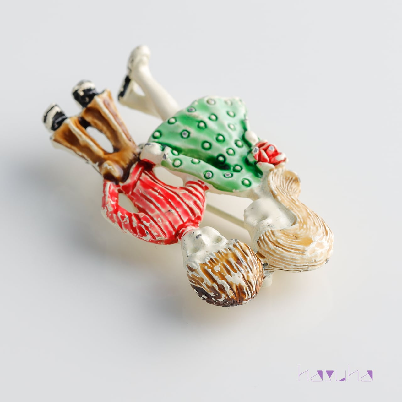 ヴィンテージ GERRY'S エナメル カップル ブローチ | ハスハ オールド