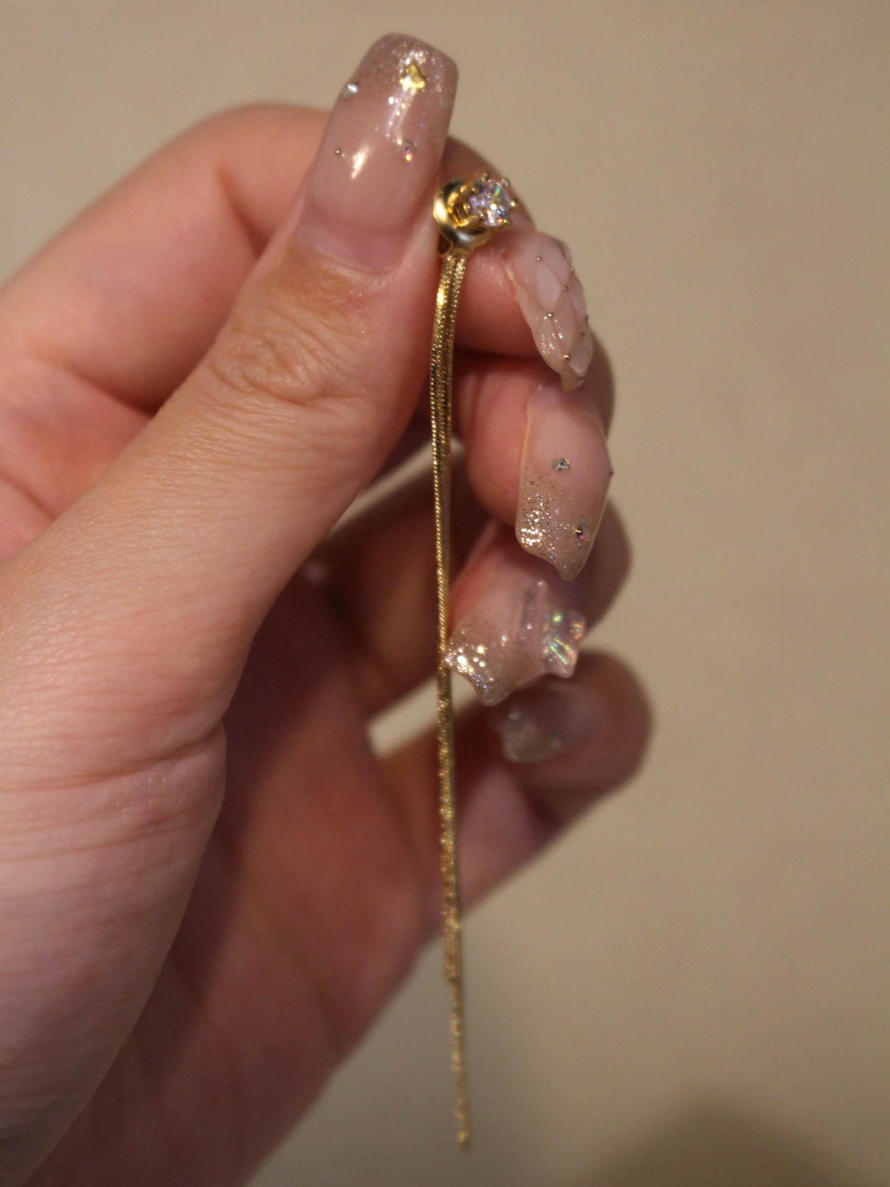 Zirconia snake chain pierce