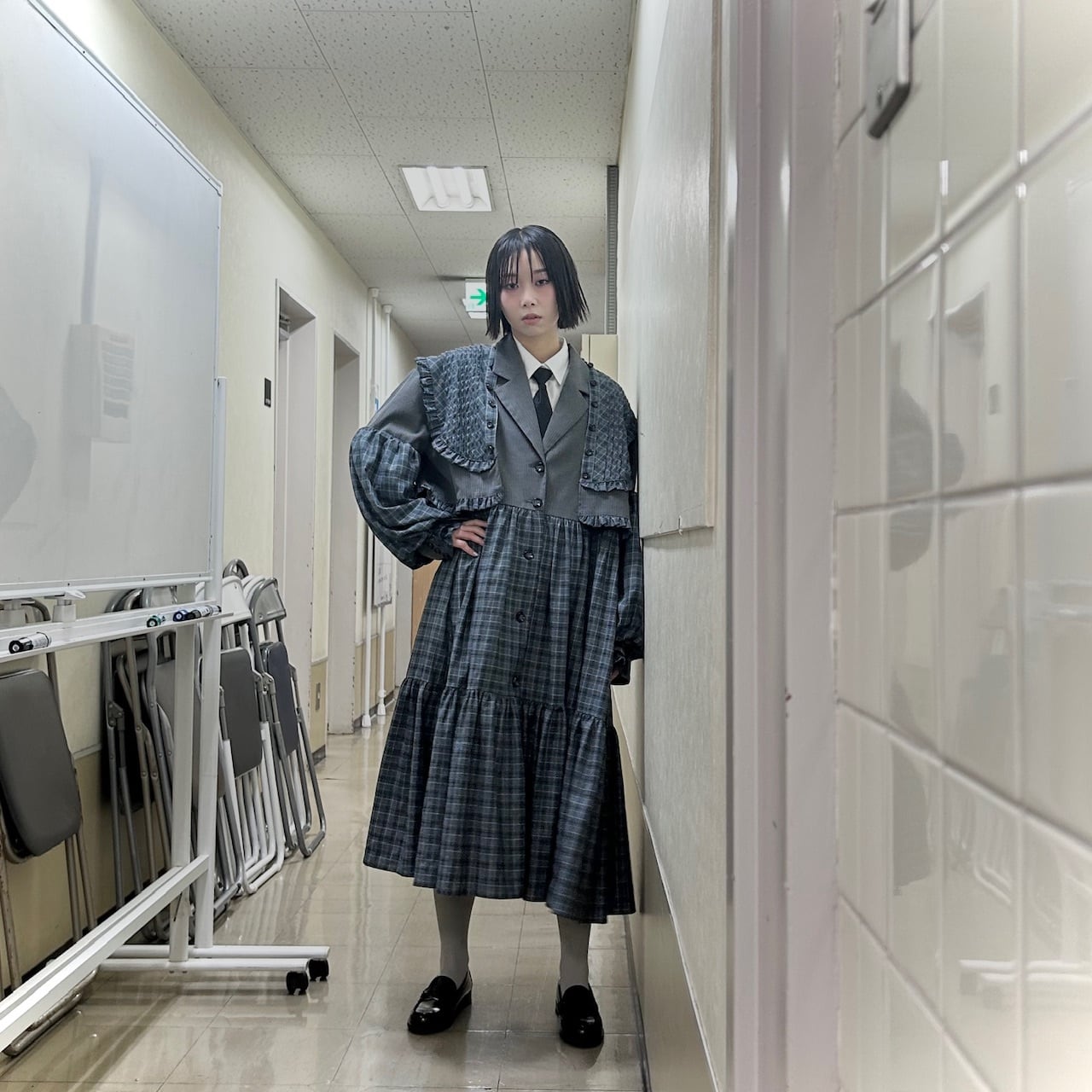 ヨークドッキングスーツワンピース GRAY