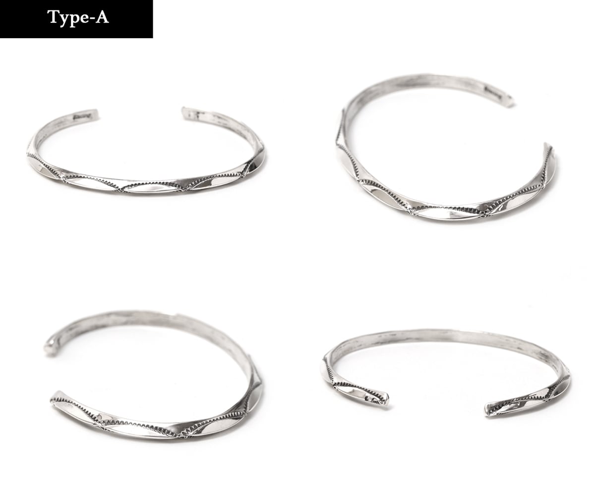 Benny Tahe ベニー タヘ Navajo Silver Bangle スタンプワークス