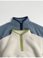 〖取寄〗韓国子供服 / 26winter / minirobe / ツートンフリースハーフジップ / キッズ *S~XL*