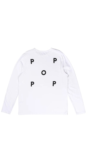 POP TRADING COMPANY -Pop Logo Longsleeve-: White/Black, : Black/White,