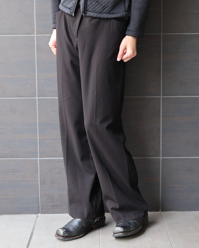 Center press straight slacks