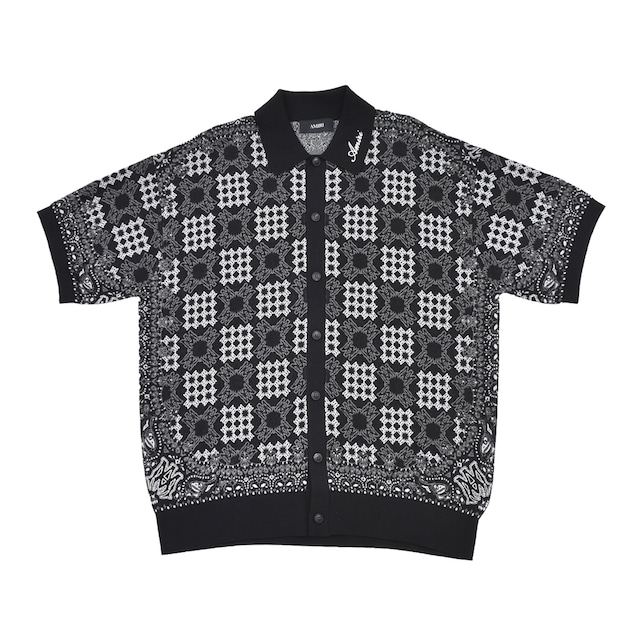 【AMIRI】MA QUAD CHECK MESH KNIT SHIRT