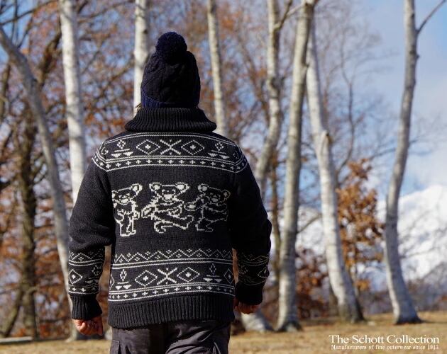 ボアラインドセーター｜ジップカーディガン｜カウチンセーター