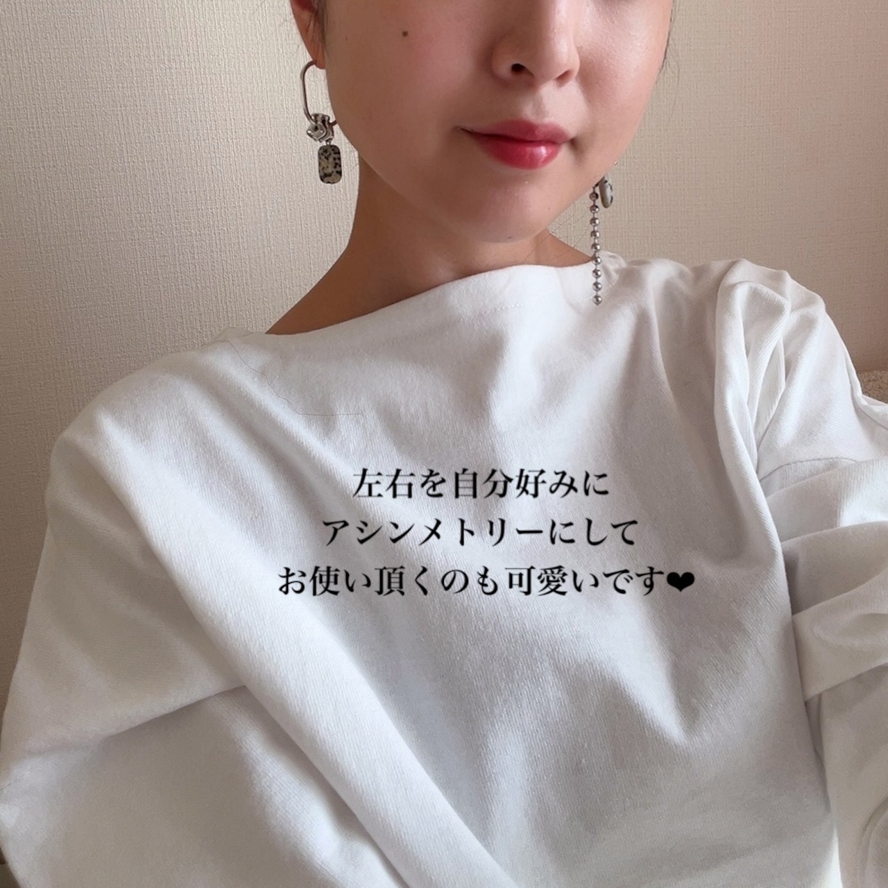 ダルメシアン × シルバー ロングピアス / イヤリング