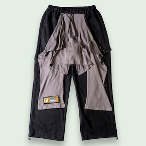 REWORK SWEAT CARGO PANTS - GRAY/BLACK