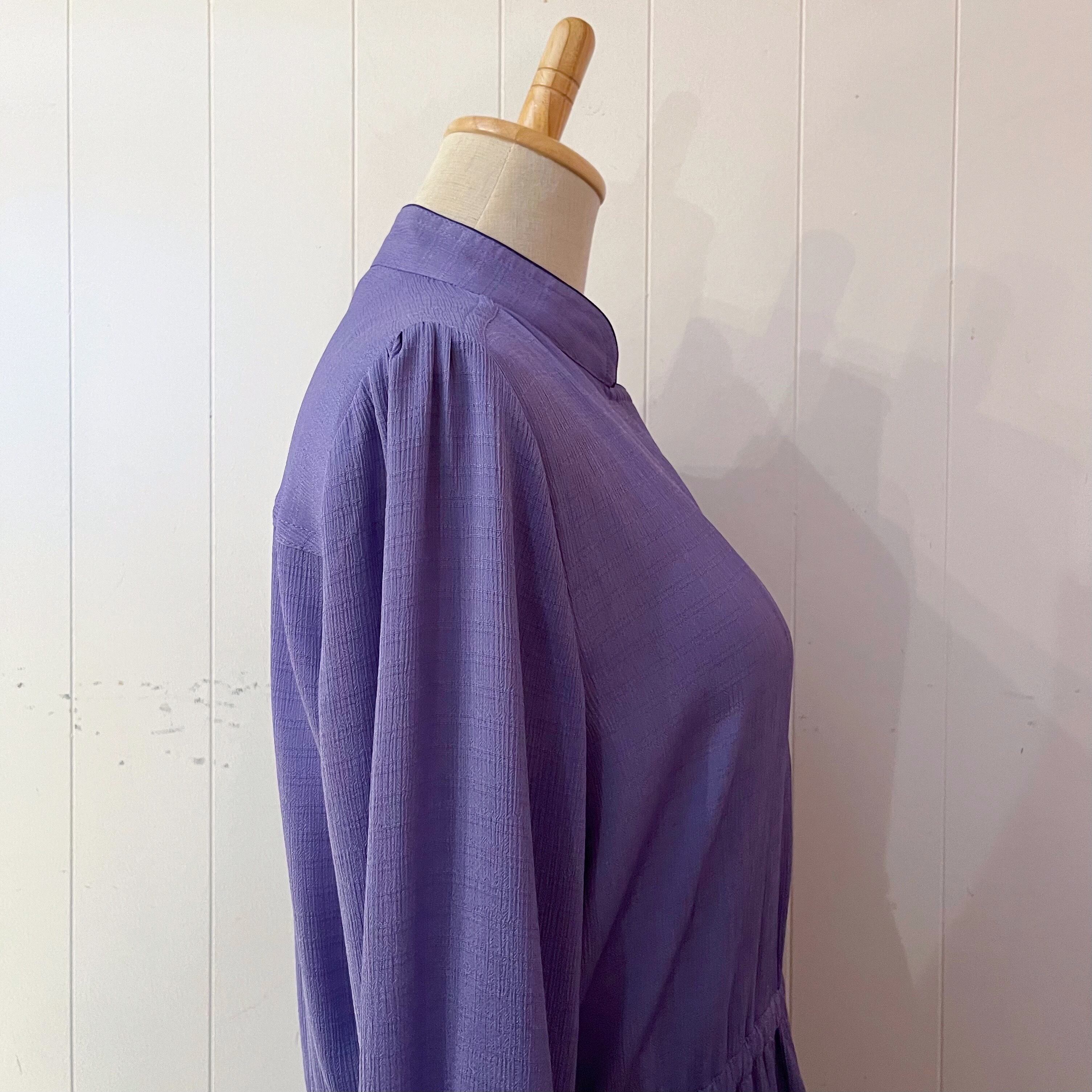 purple asymmetry button one-piece