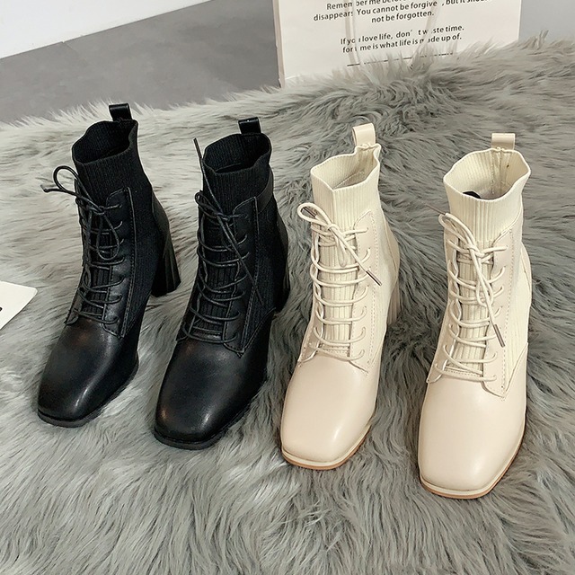 薄手ブーツレッドカジュアル 靴 シューズ スクウェア 部族の婦人靴90655584584