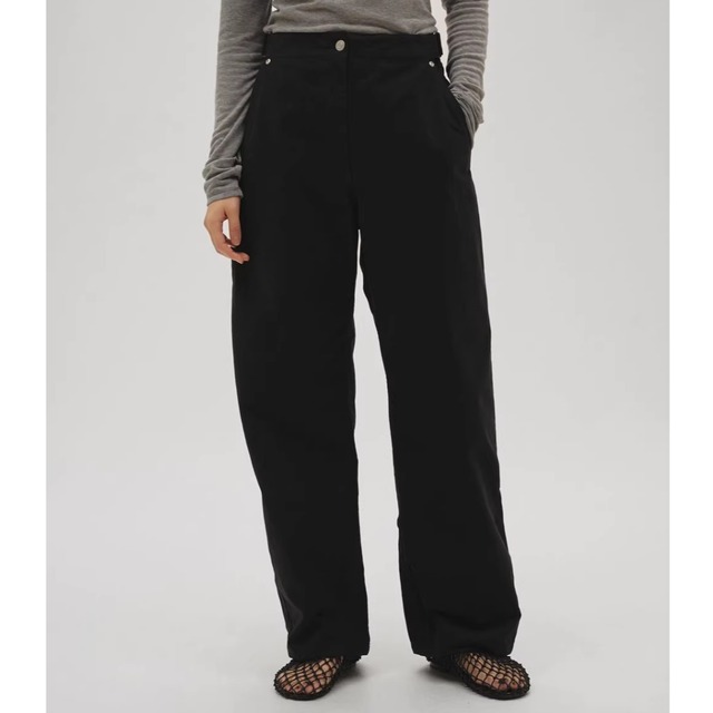 Side belt design full length pants   G991