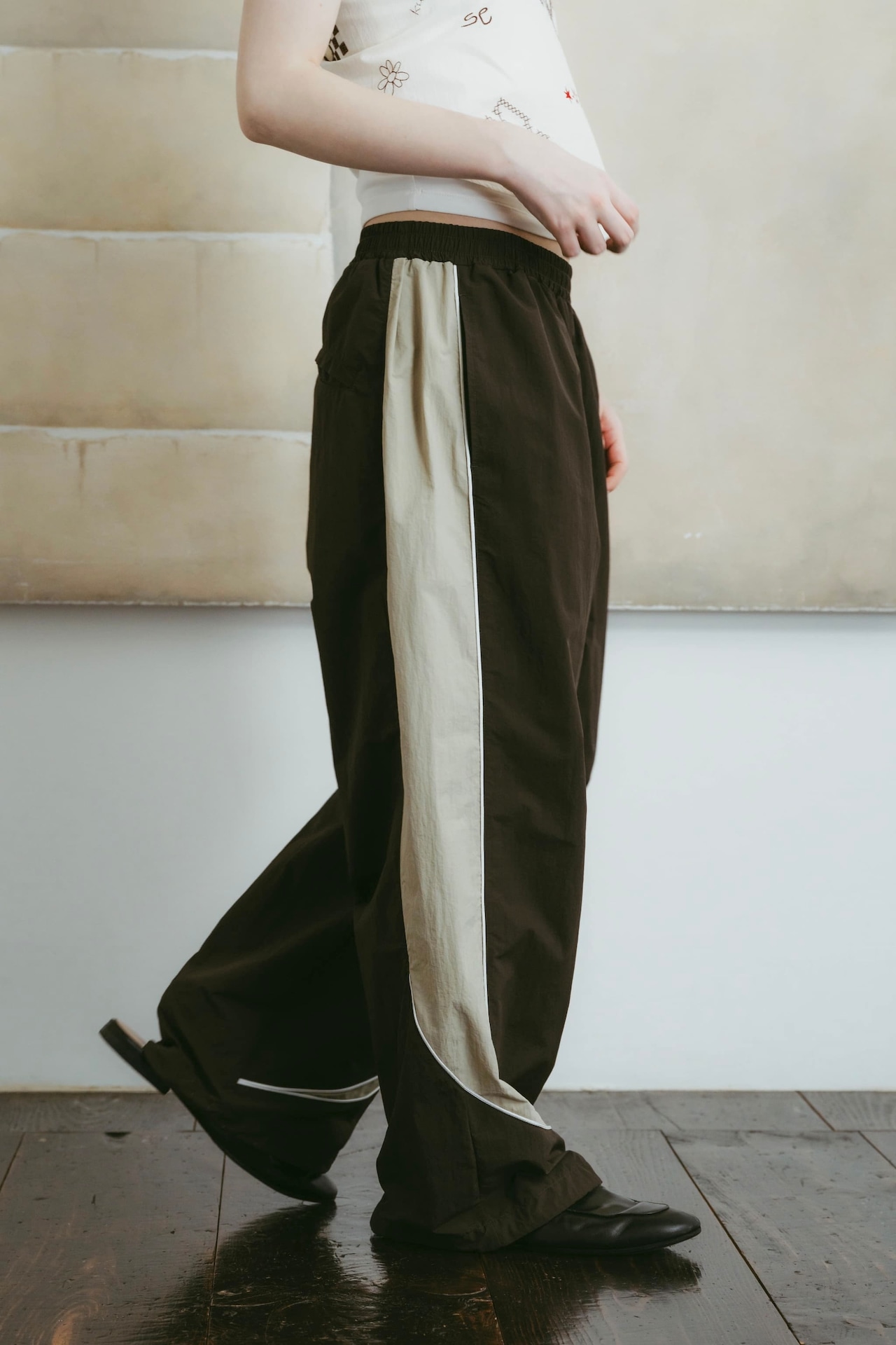 Nylon Easy Pants / BROWN - 2