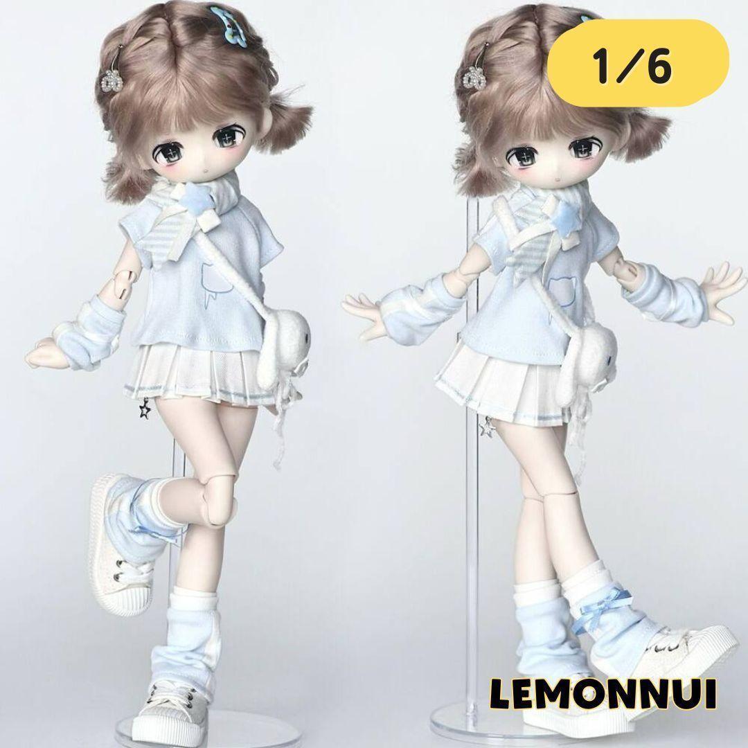 1/6 ディーラー製 ドール服 幼SD アウトフィット 水色 | レモンぬい服