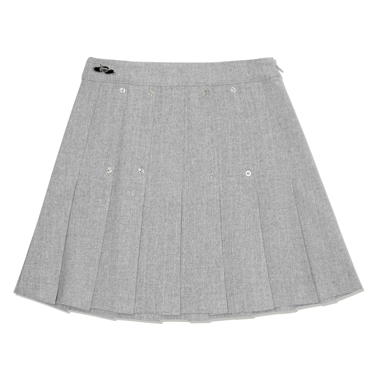 SHINING LOGO PLEATS SKIRTS_GREY