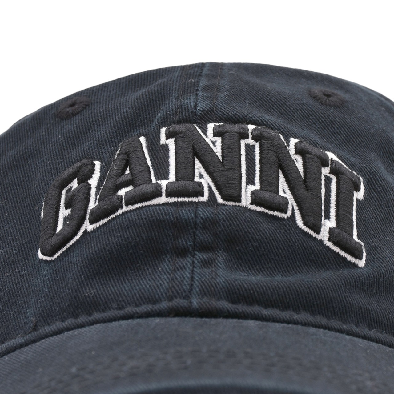 【GANNI】Washed Cotton Canvas Cap Emb - 7