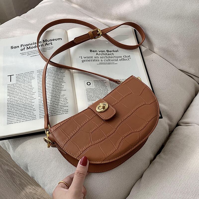 秋冬ミニスモールバッグレディースバッグ2020新しい流行のファッションネットレッドテクスチャーオールマッチシングルショルダーメッセンジャーバッグサドルバッグ Tiancai_Wing_Bag30300478805