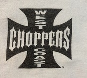 【WEST COAST CHOPPERS】 ウエストコーストチョッパーズ   アイアンクロスロゴTシャツ 白 XL