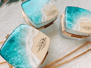 506.オーシャンレジンアート 海のミニバッグ