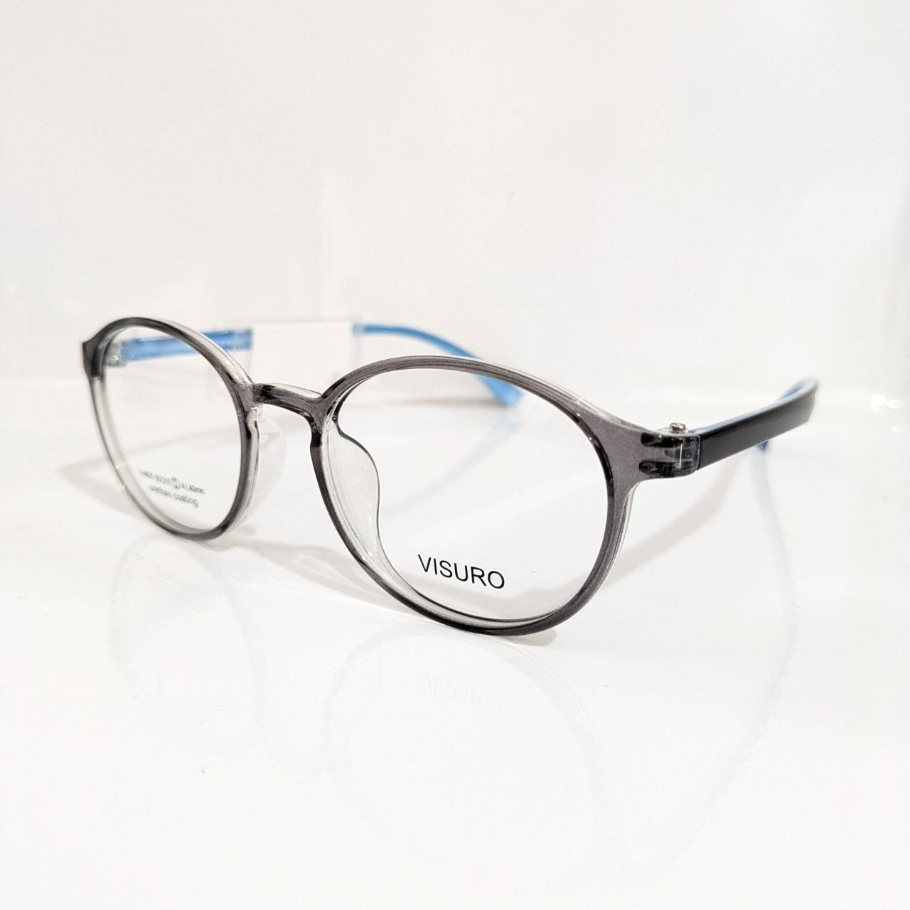 【VISURO】オーバルセルフレーム グレー