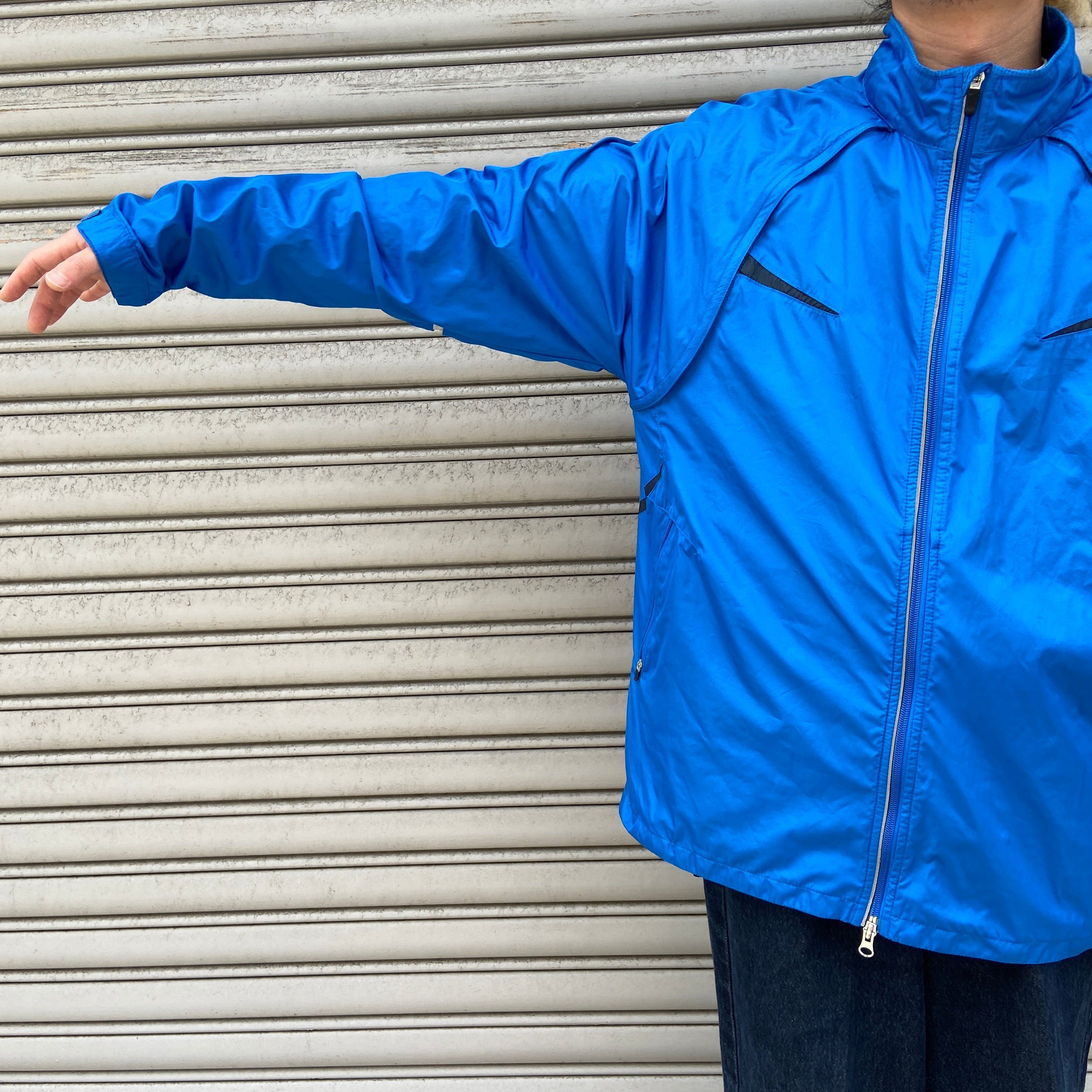NIKE ナイキ 2WAYジャケット サイクルジャケット ブルー XL | 古着屋 Uan
