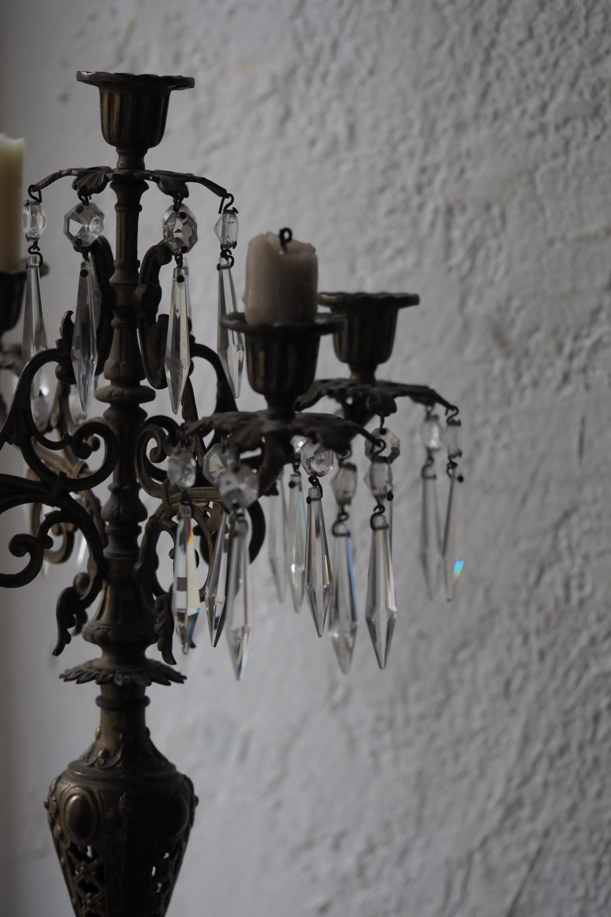 スタンドシャンデリア燭台-antique pair candle stand | アンティーク