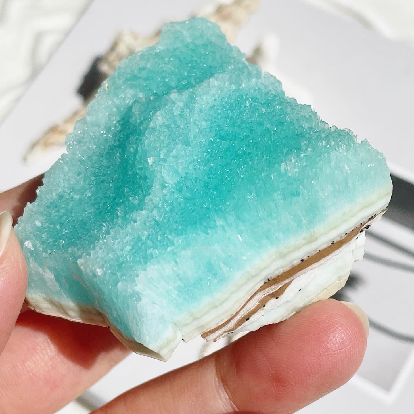 Blue Aragonite (原石)