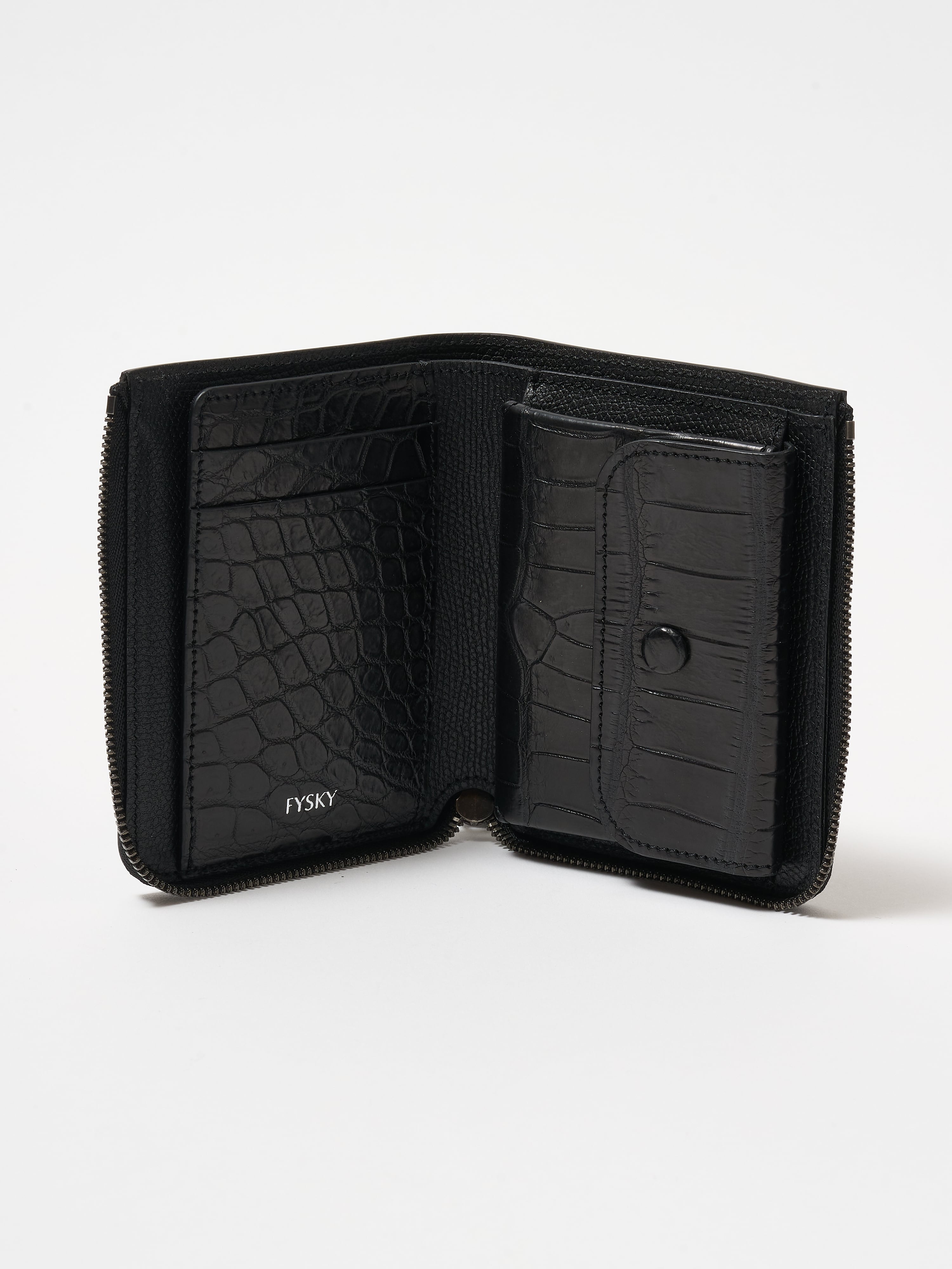 Short Wallet｜Porosus (Black x Black) | FYSKY